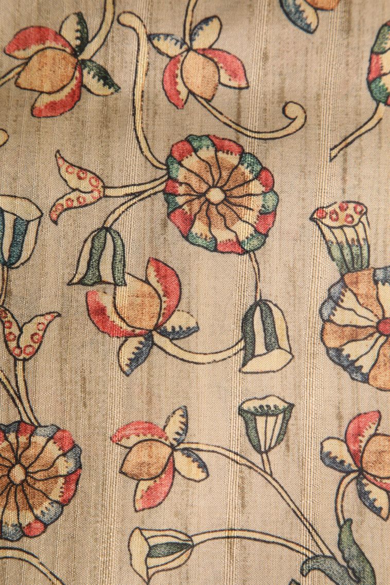 Tortilla Brown Semi Tussar Silk with Without Zari Zari Plain view 3
