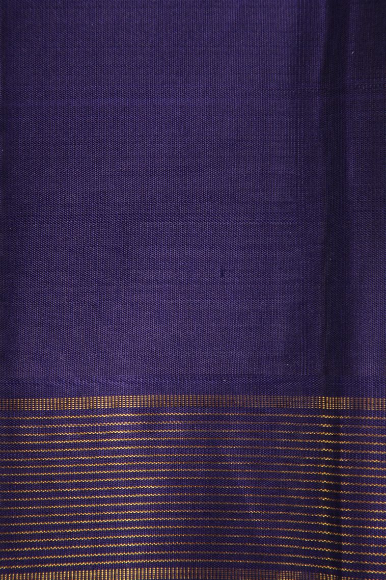 Lemon Yellow Kanchipuram Silk Sarees with Gold Zari Checks view 3