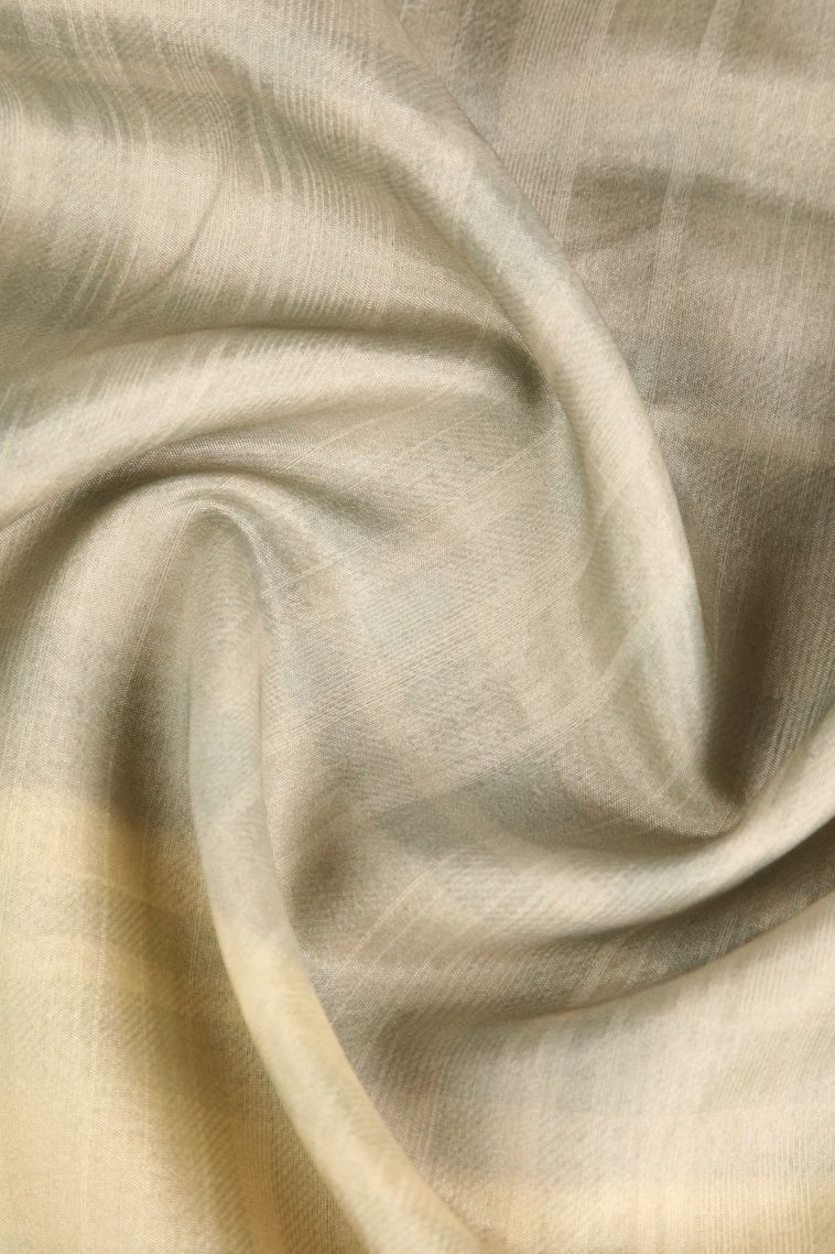 Shortbread Yellow Semi Tussar Silk with Without Zari Zari Floral Patterns view 4