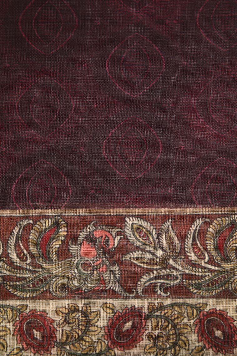 Crepe Pink Manipuri Cotton Sarees with Without Zari Zari Floral Patterns view 3