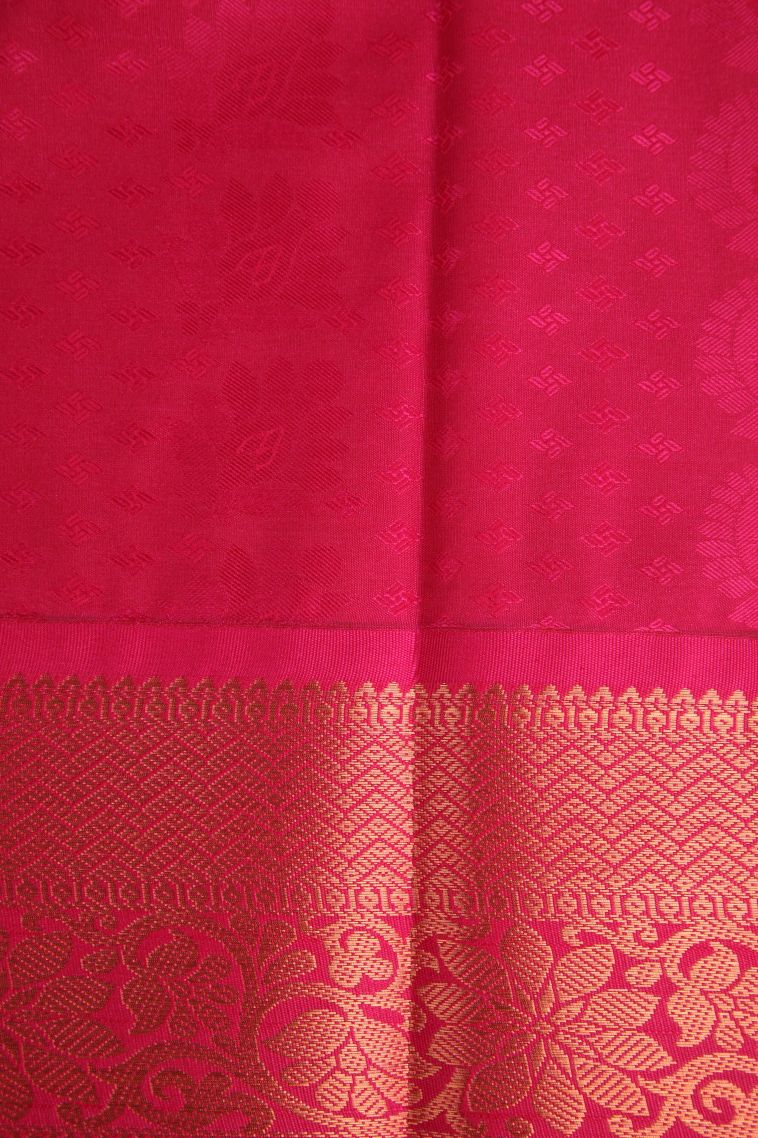Shortbread Yellow Visiri Madippu Silk Sarees with Copper Zari Paisley (mango Design) view 3