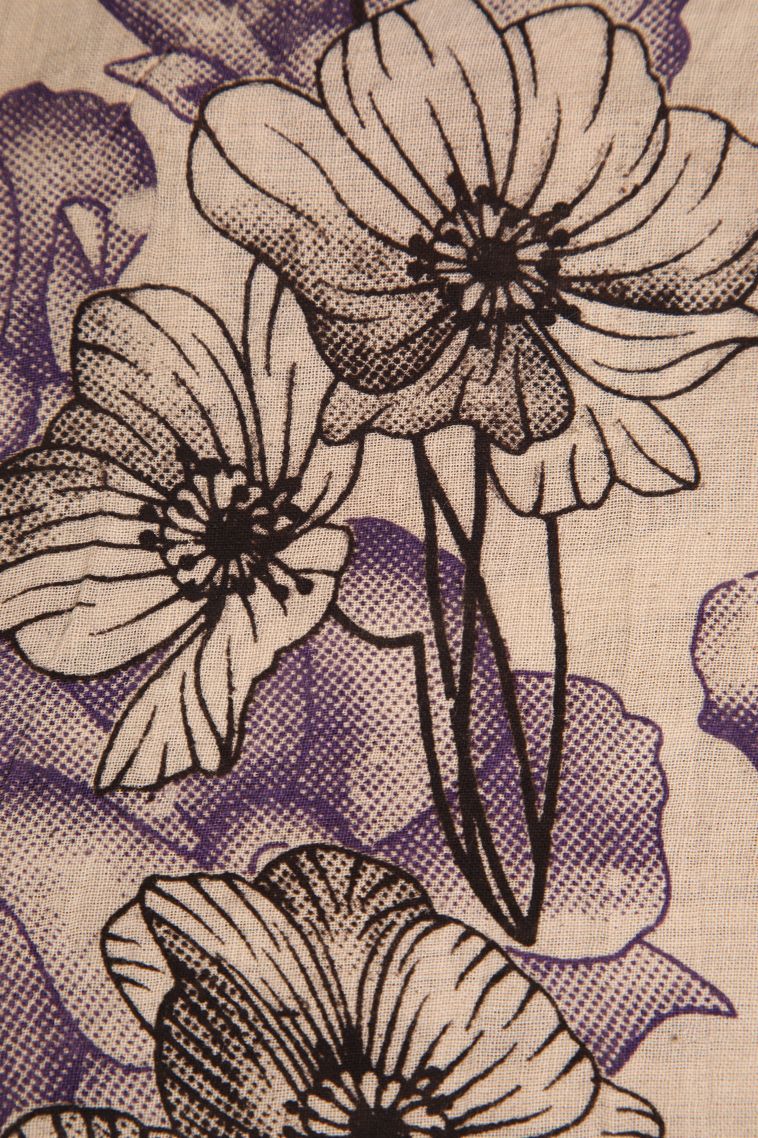 Fawn Yellow Kalamkari with Without Zari Zari Floral Patterns view 3