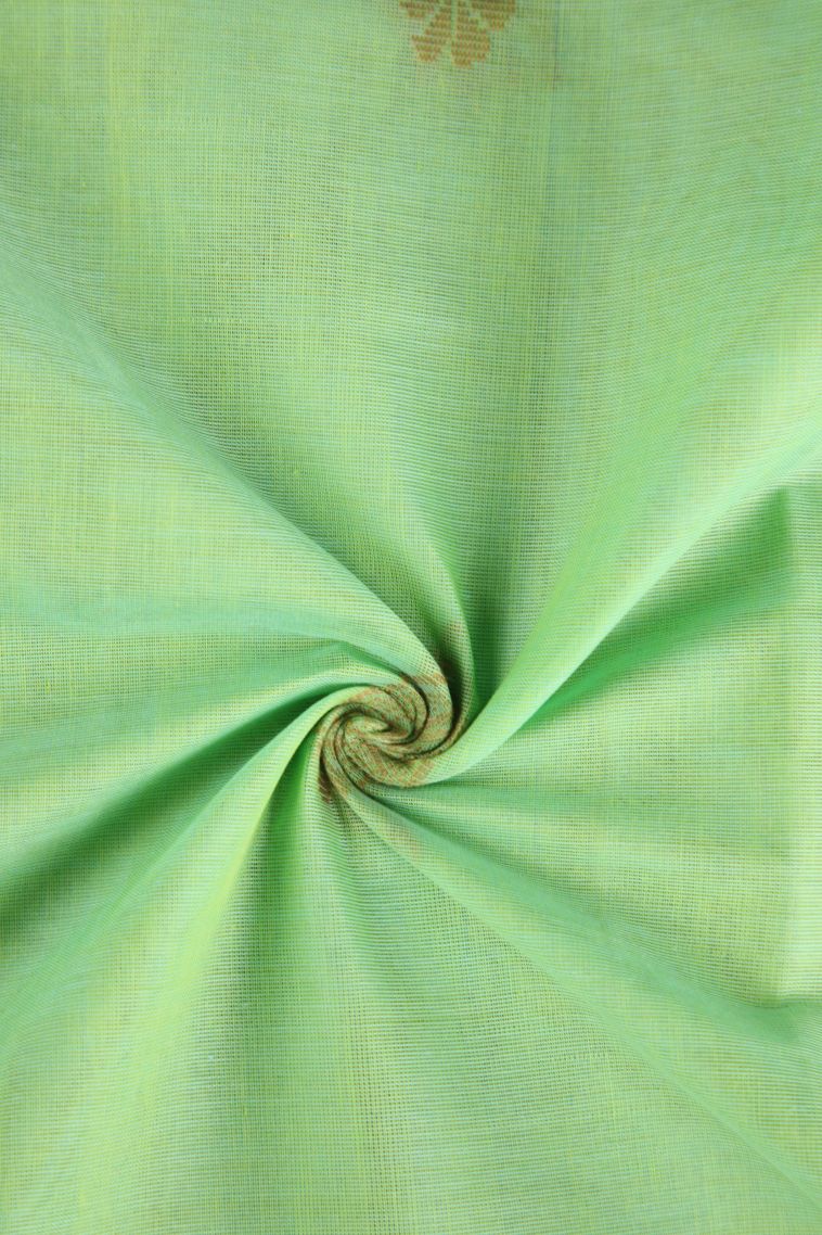 Olive Green Kanchi Cotton Sarees with Without Zari Zari Floral Patterns view 4