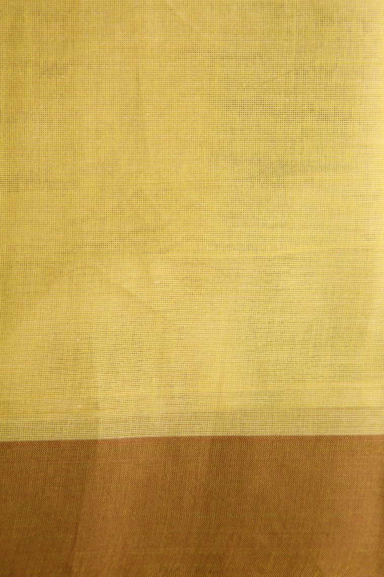 Gold Kovai Cotton Sarees with Without Zari Zari Floral Puttas view 3