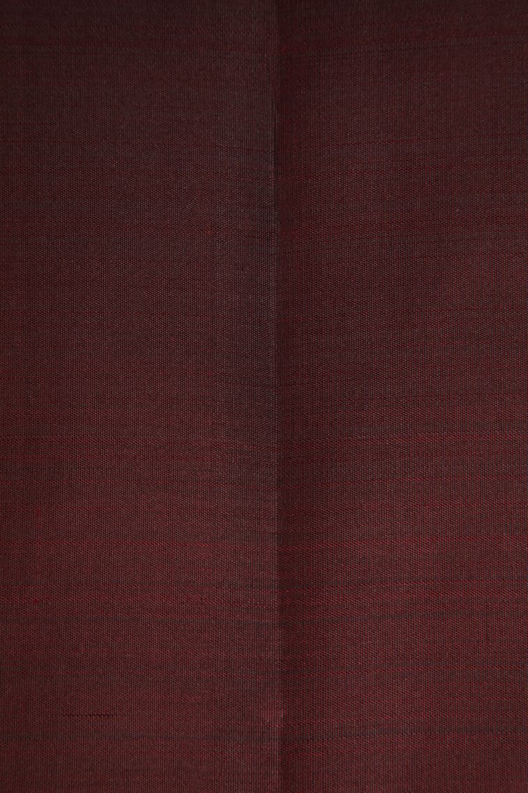 Rust Orange Kanchipuram Silk Sarees with Gold Zari Plain view 3