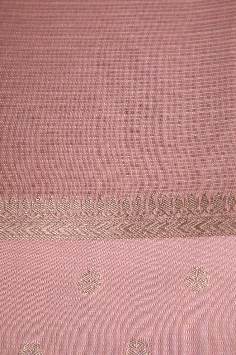 Coconut White Manipuri Cotton Sarees with Silver Zari Floral Patterns view 3
