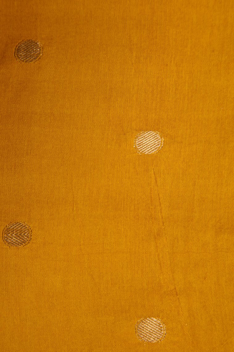 Candy Red Fancy Saree with Gold Zari Temple Pattern view 3