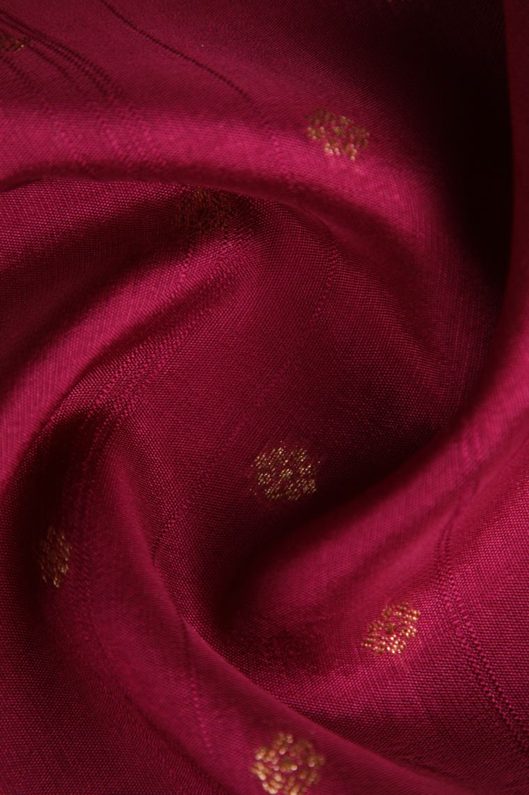 Magenta Purple Banaras Sarees with Antic Zari Floral Puttas view 4