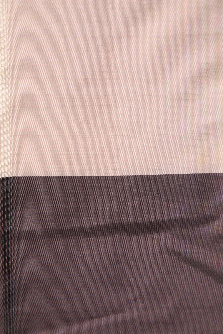 Tortilla Brown Visiri Madippu Silk Sarees with Copper Zari Geometric Shapes view 3