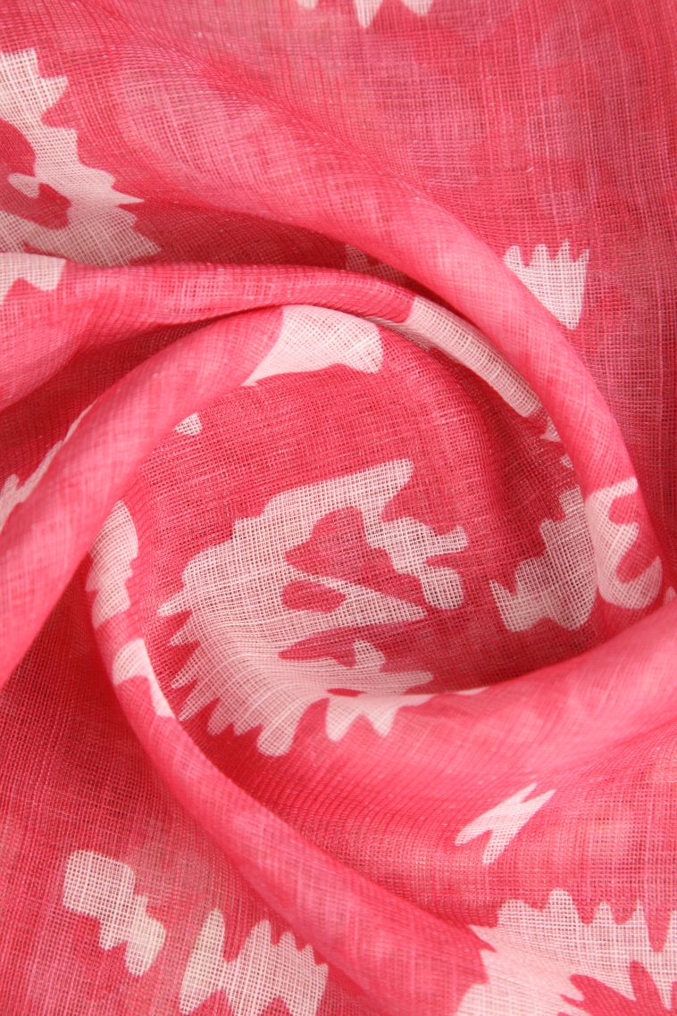 Rouge Pink Linen Saree with Without Zari Zari Pathik Motifs view 4