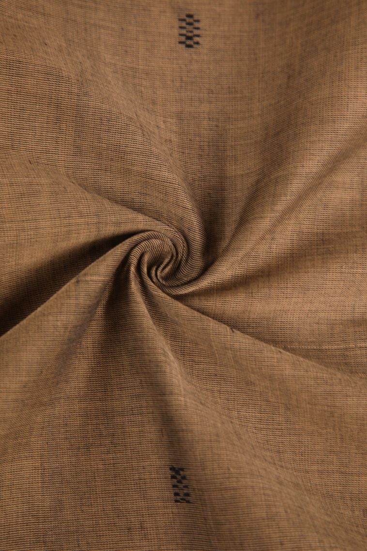 Tortilla Brown Kanchi Cotton Sarees with Without Zari Zari Buttis (small Dots Or Motifs) view 4