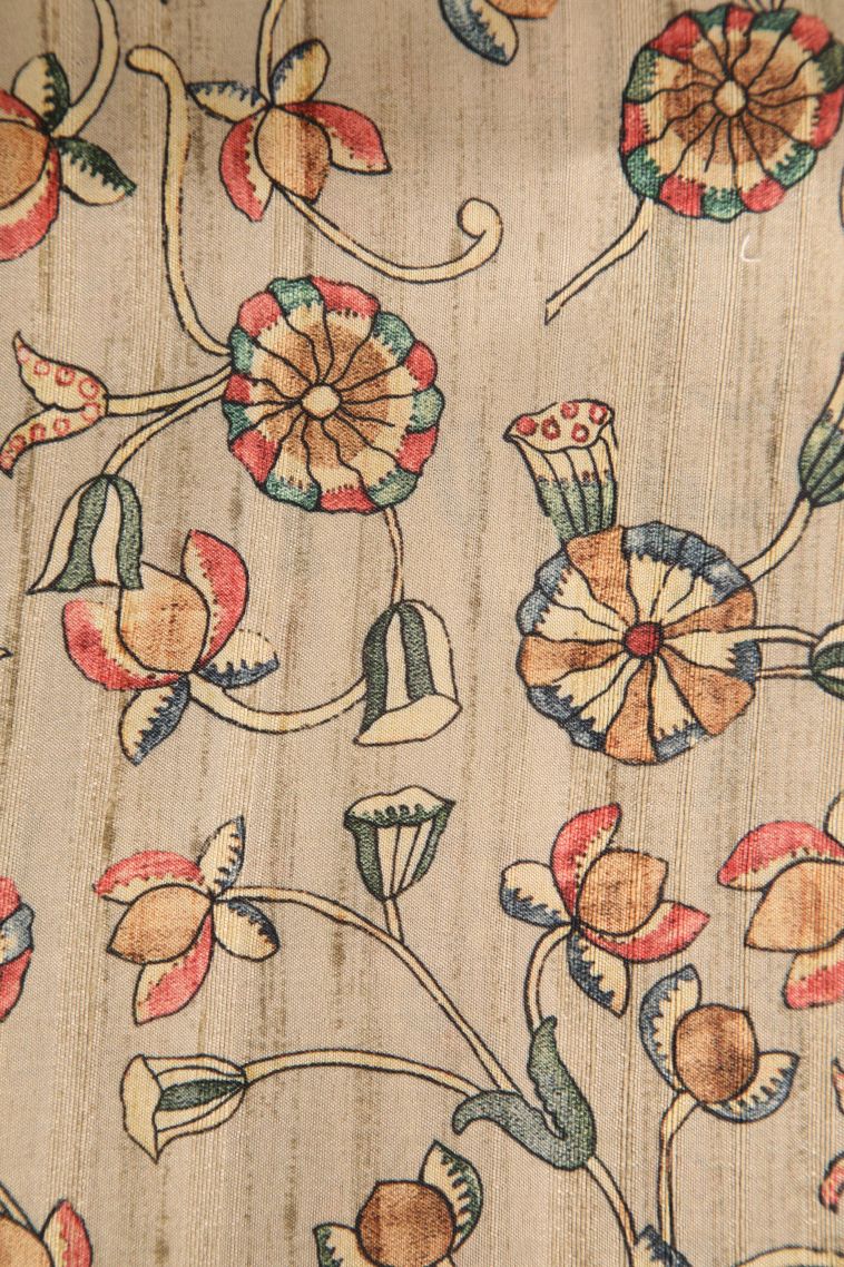 Pistachio Green Semi Tussar Silk with Without Zari Zari Plain view 3