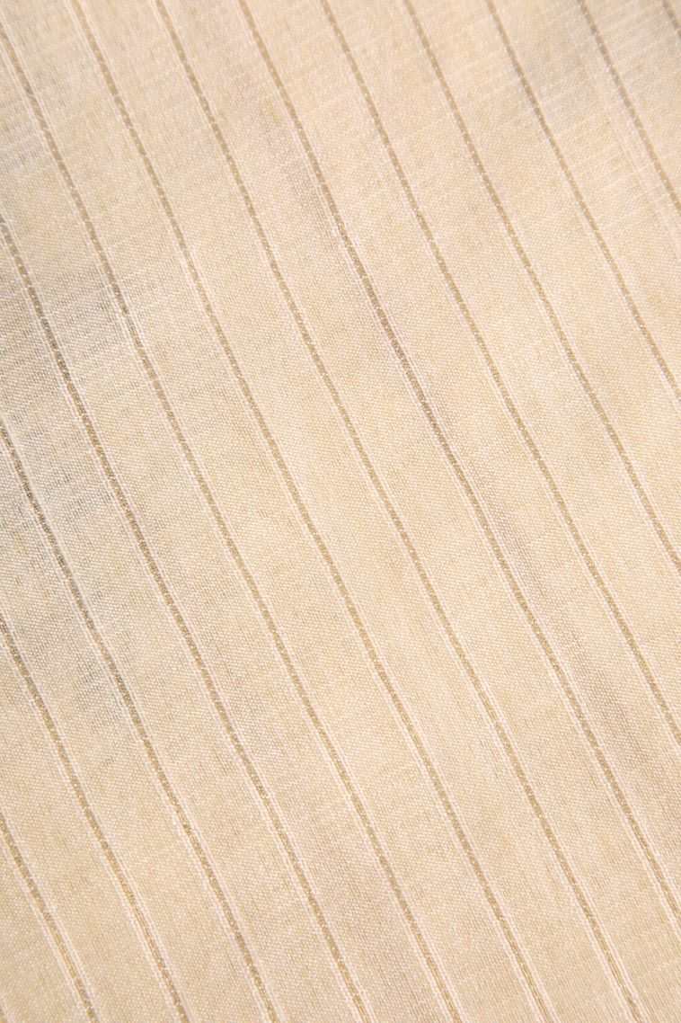 Cream White Semi Tussar Silk with Gold Zari Floral Patterns view 3