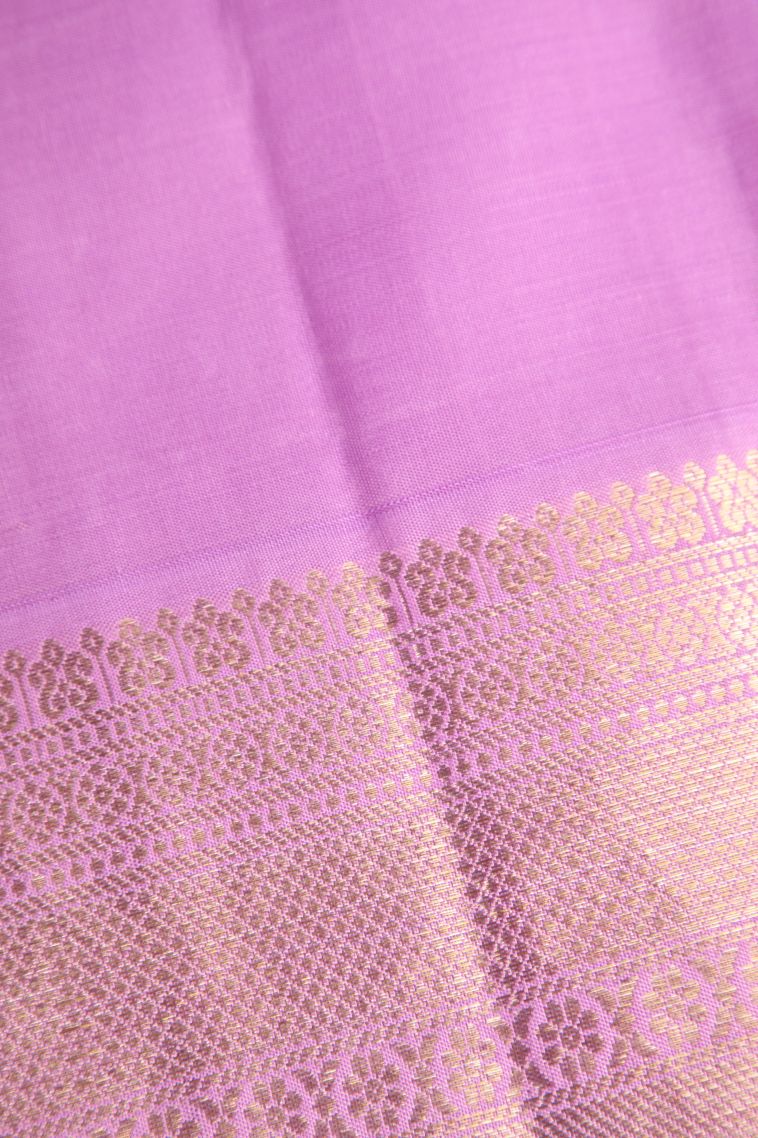 Berry Blue Kanchipuram Silk Sarees with Gold Zari Buttis (small Dots Or Motifs) view 3