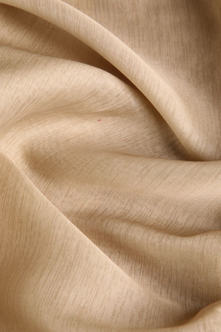 Vanilla Custard Yellow Jute Sarees with Silver Zari Plain view 4