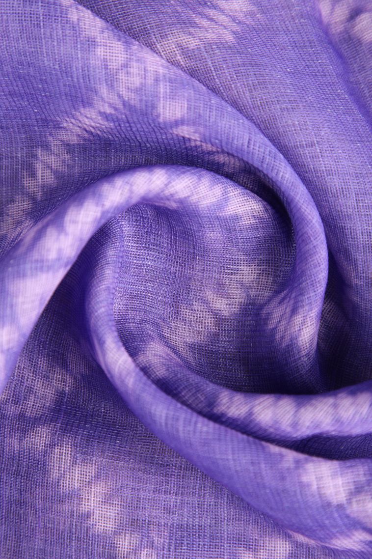 Iris Purple Linen Saree with Without Zari Zari Pathik Motifs view 4