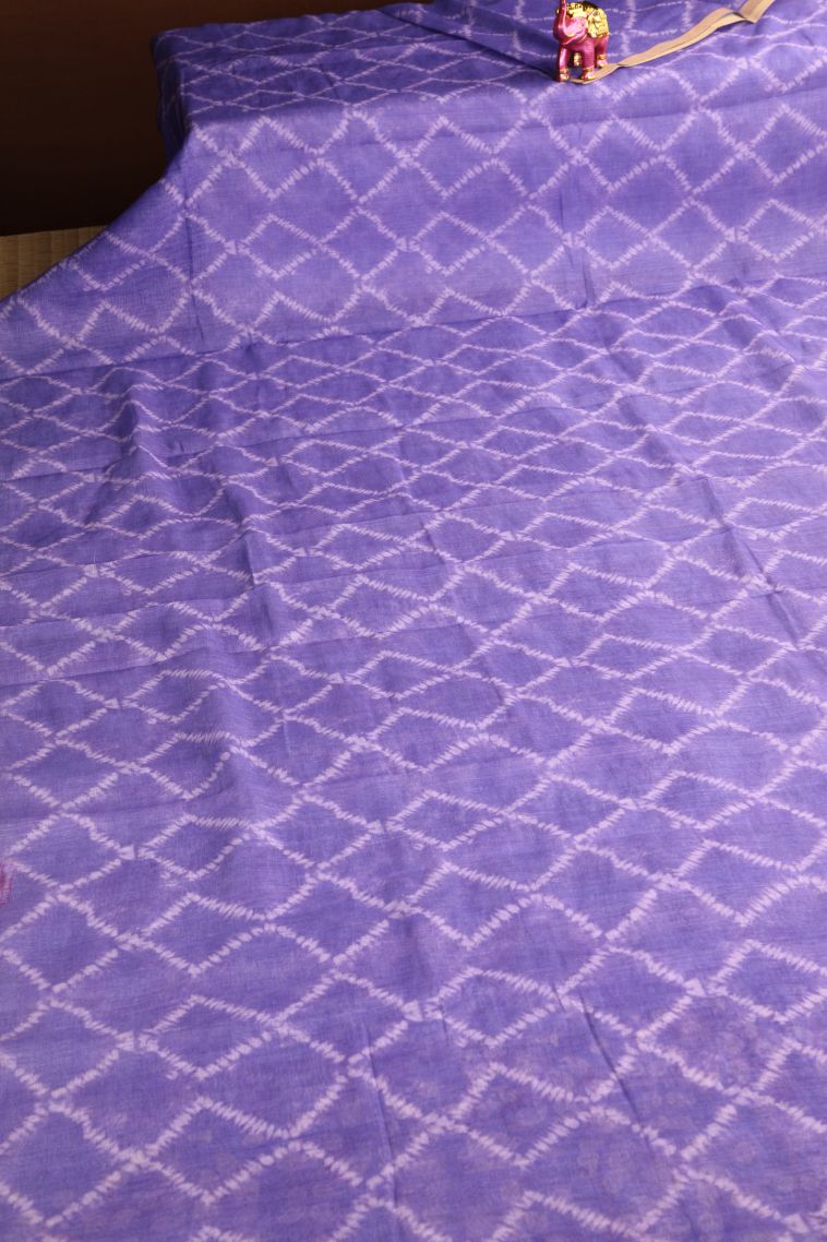 Iris Purple Linen Saree with Without Zari Zari Pathik Motifs view 2