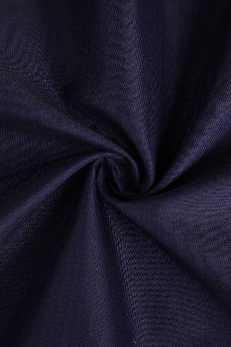 Indigo Blue Silk Cotton Sarees with Copper Zari Geometric Shapes view 4