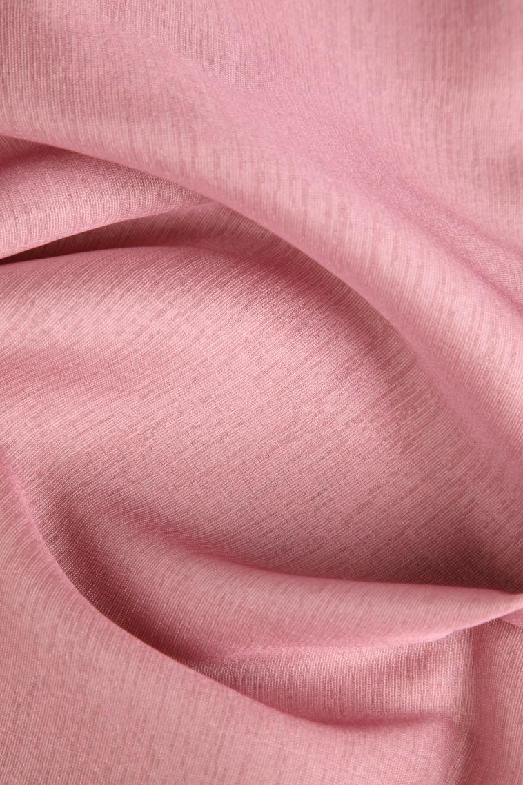Lemonade Pink Jute Sarees with Silver Zari Plain view 4
