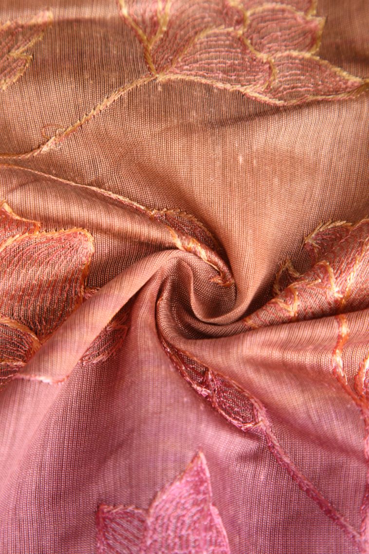 Lemonade Pink Chanderi Cotton Sarees with Without Zari Zari Embroidary view 4