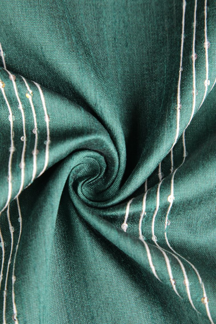 Bottle Green Jute Sarees with Thread Zari Thred Weaving view 4
