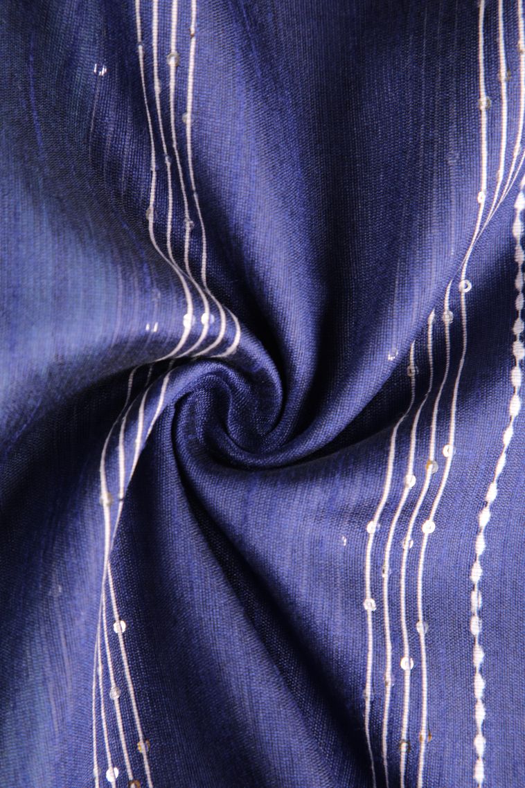Berry Blue Jute Sarees with Thread Zari Thred Weaving view 4