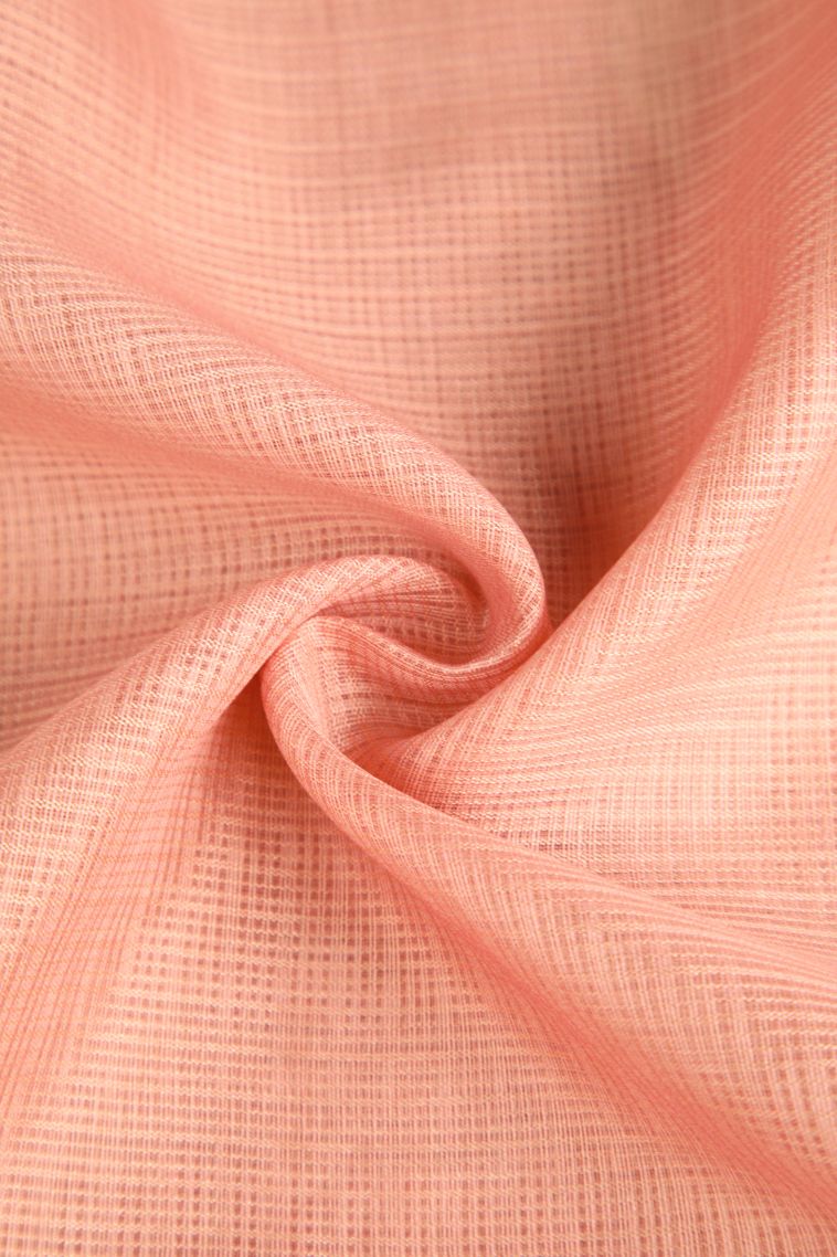 Peach Pink Manipuri Cotton Sarees with Without Zari Zari Embroidary view 4