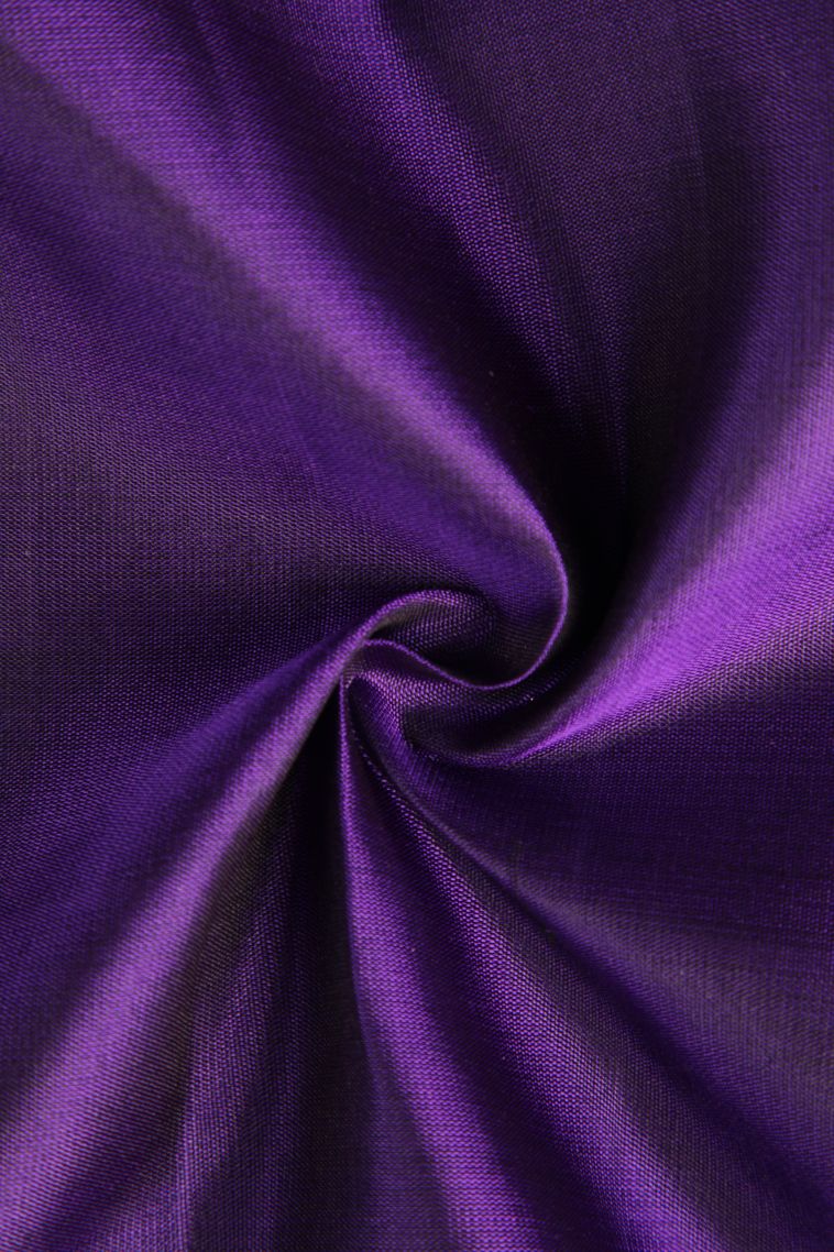 Viola Purple Soft Silk Saree with Gold Zari Peacock Motifs view 4