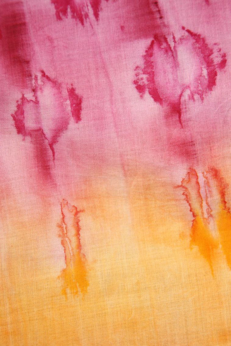 Rose Pink Mul Mul Cotton with Without Zari Zari Pathik Motifs view 3