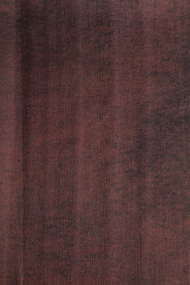 Cinnamon Brown Semi Tussar Silk with Gold Zari Floral Patterns view 3