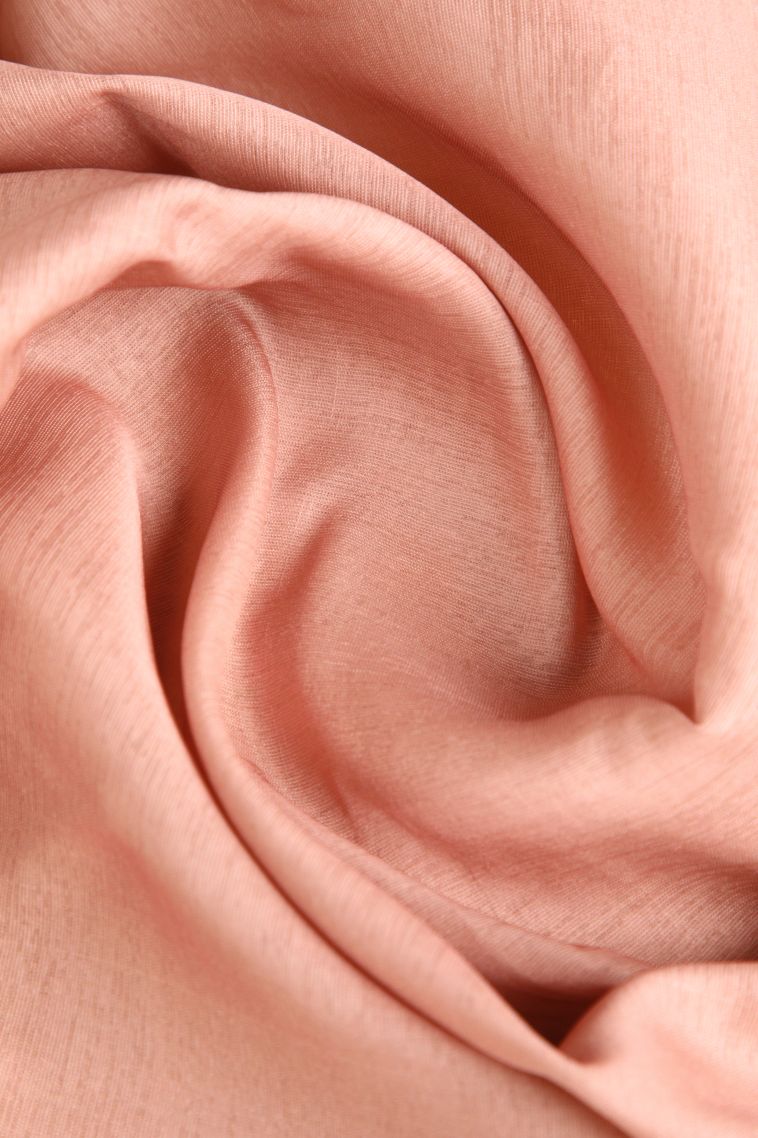 Salmon Pink Jute Sarees with Silver Zari Plain view 4