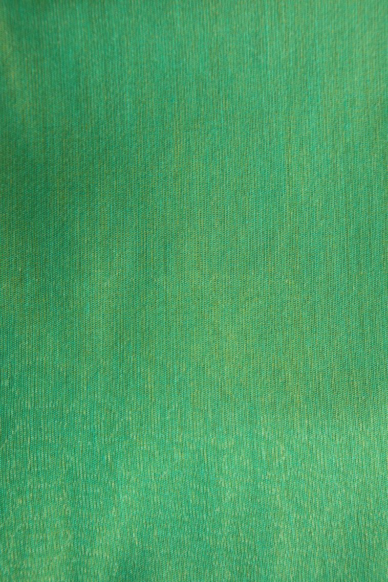 Seafoam Green Silk Cotton Sarees with Silver Zari Geometric Shapes view 3