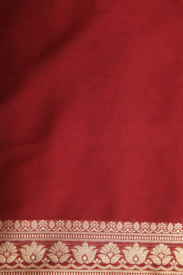 Merigold Orange Fancy Saree with Gold Zari Plain view 3