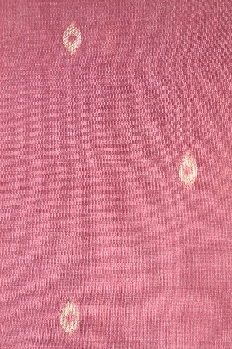 Crepe Pink Tussar Saree with Antic Zari Floral Puttas view 3
