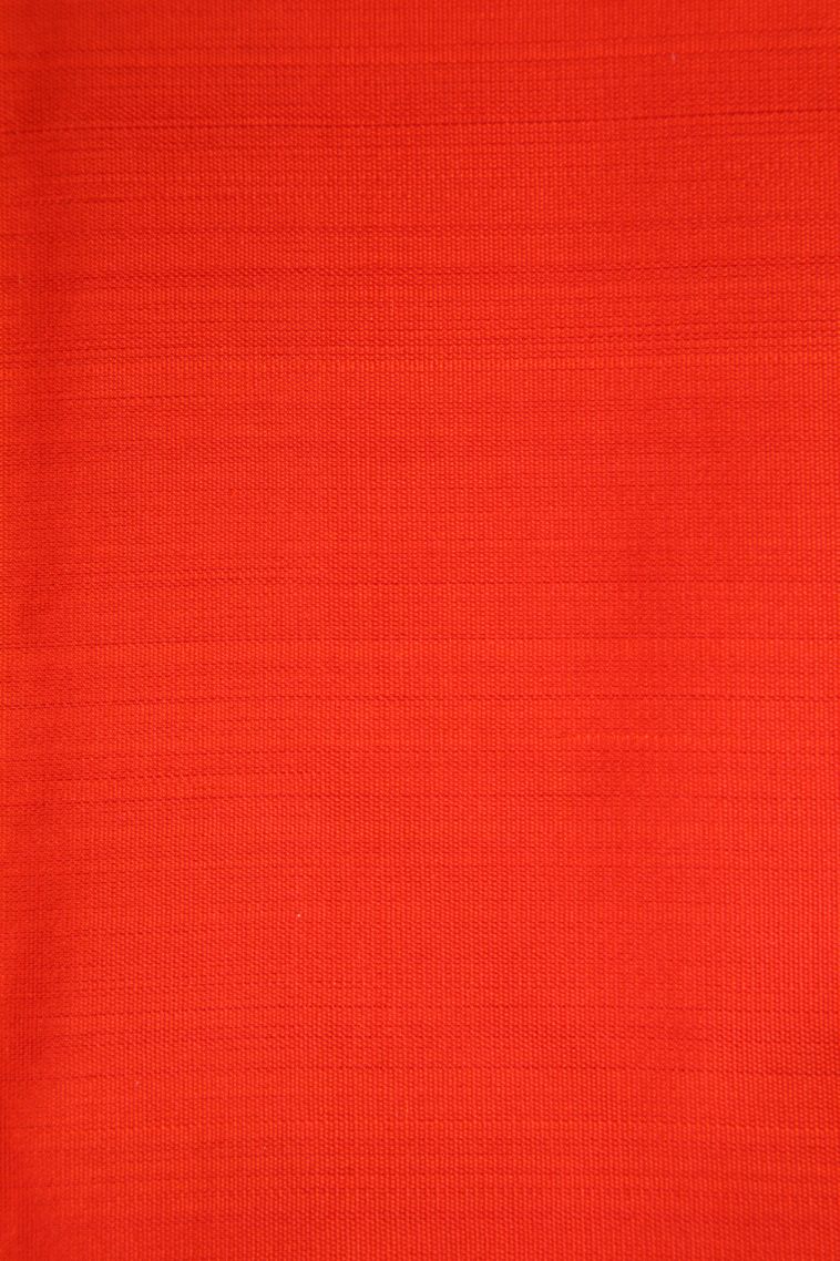 Fire Orange Kanchipuram Silk Sarees with Gold Zari Peacock Motifs view 3