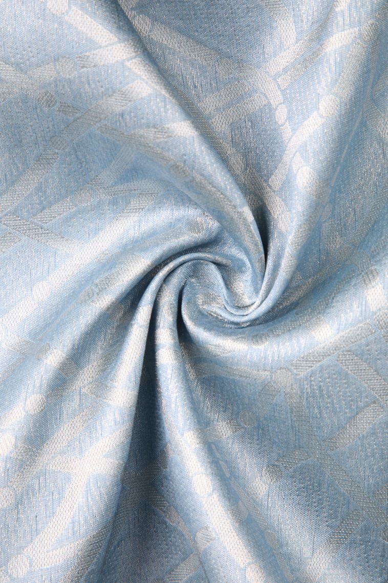 Stone Blue Tussar Saree with Antic Zari Jamandery Pattern view 4
