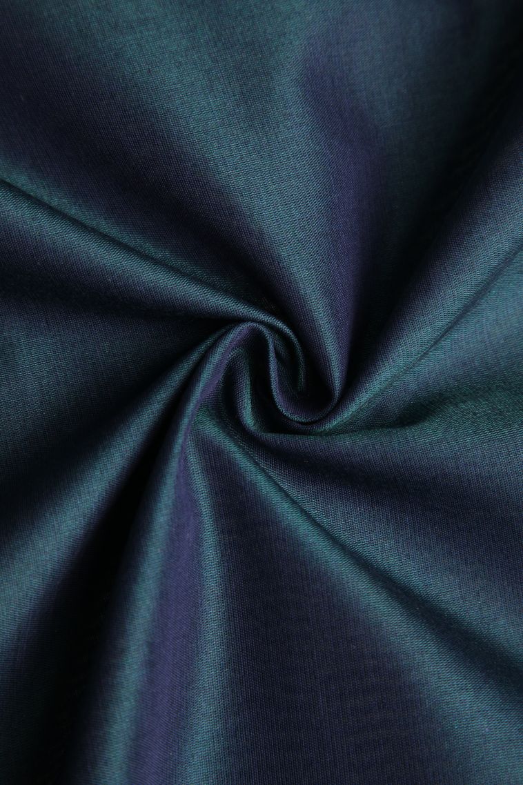 Aegean Blue Silk Cotton Sarees with Copper Zari Geometric Shapes view 4