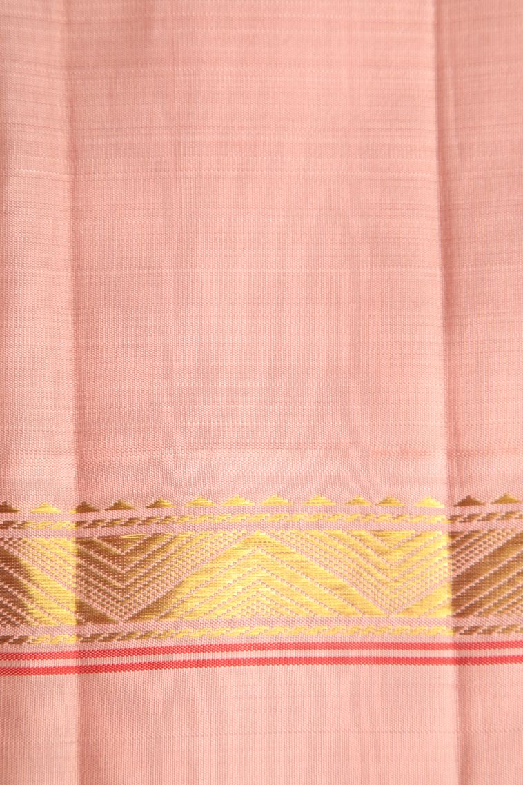 Bottle Green Kanchipuram Silk Sarees with Gold Zari Floral Puttas view 3