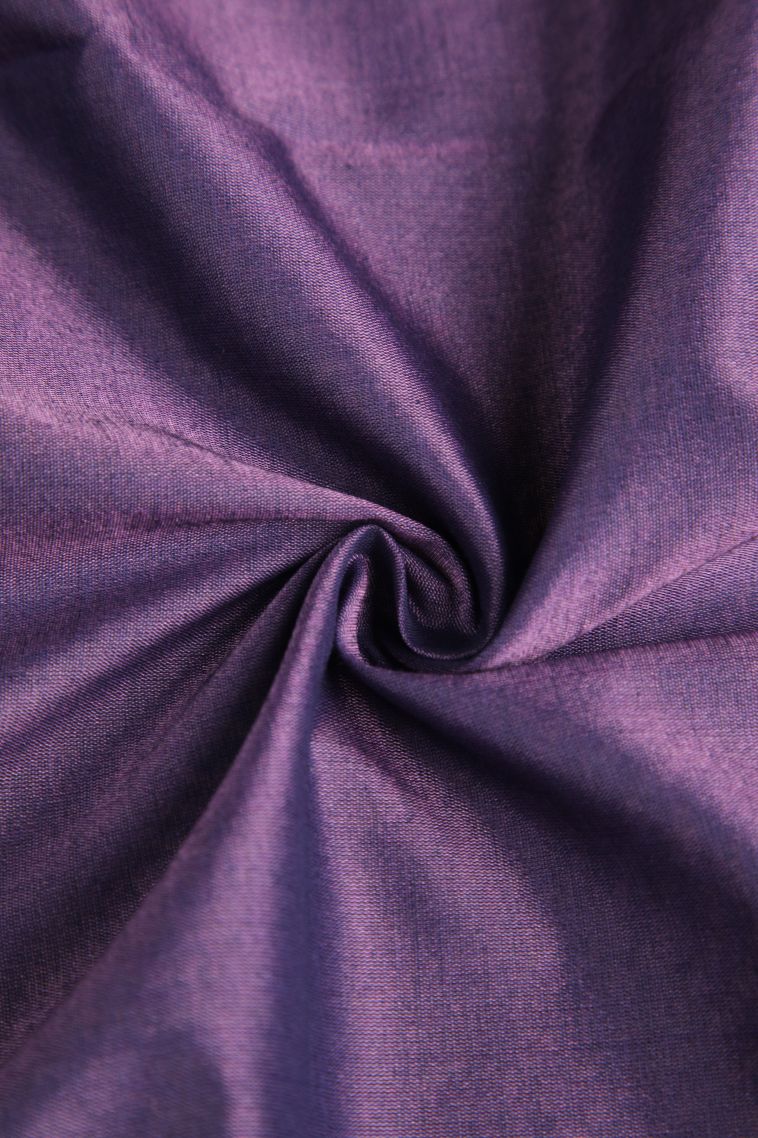 Mauve Purple Silk Cotton Sarees with Silver Zari Geometric Shapes view 4