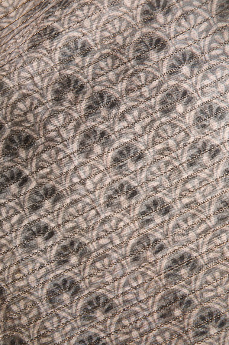 Vanilla Custard Yellow Semi Tussar Silk with Gold Zari Leaf Pattern view 3