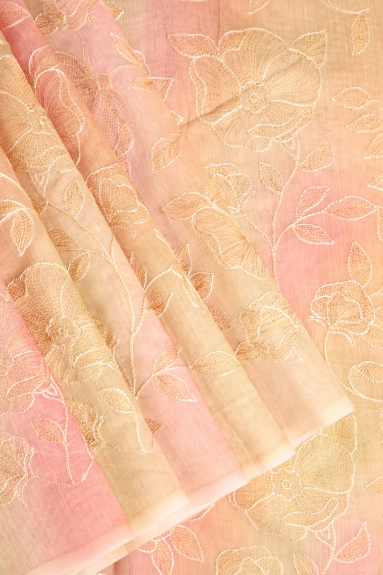 Shortbread Yellow Chanderi Cotton Sarees with Without Zari Zari Embroidary