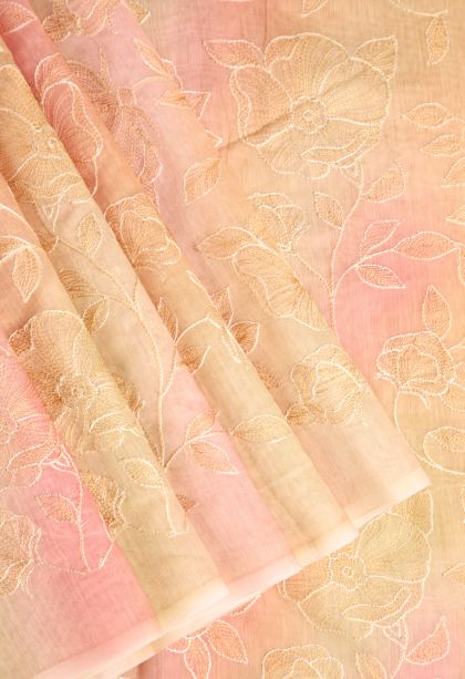 Shortbread Yellow Chanderi Cotton Sarees with Without Zari Zari Embroidary