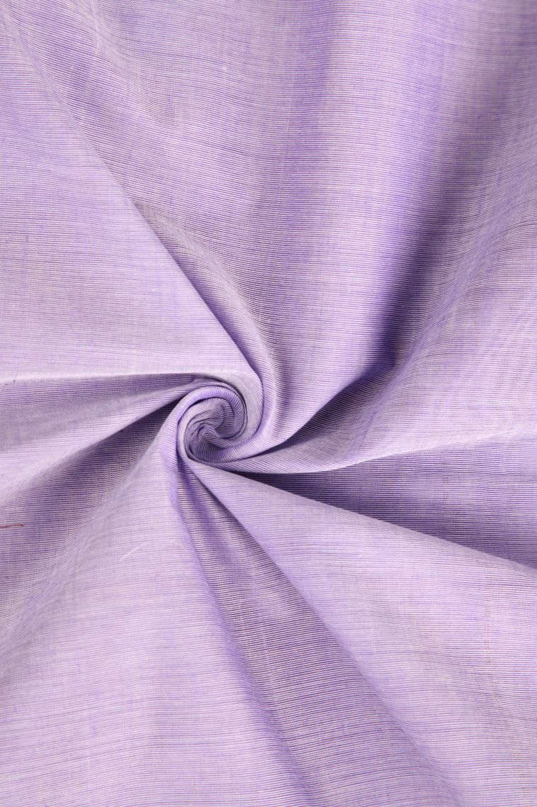 Periwinkle Purple Pure Handloom Kovai Cotton with Without Zari Zari Floral Patterns view 4