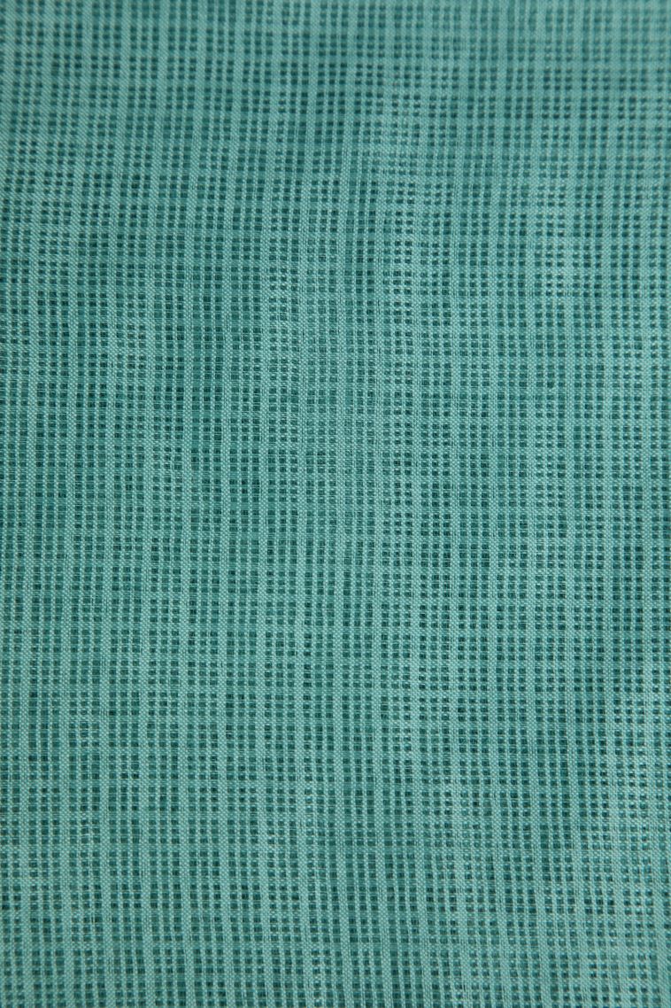 Teal Blue Manipuri Cotton Sarees with Without Zari Zari Puttas view 3
