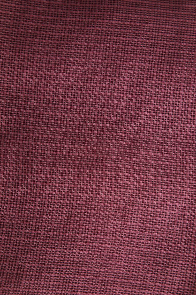Rosewood Pink Manipuri Cotton Sarees with Without Zari Zari Floral Patterns view 3