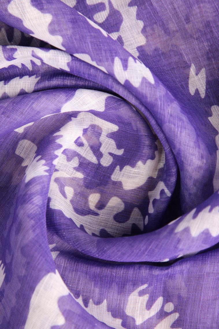 Viola Purple Linen Saree with Without Zari Zari Pathik Motifs view 4