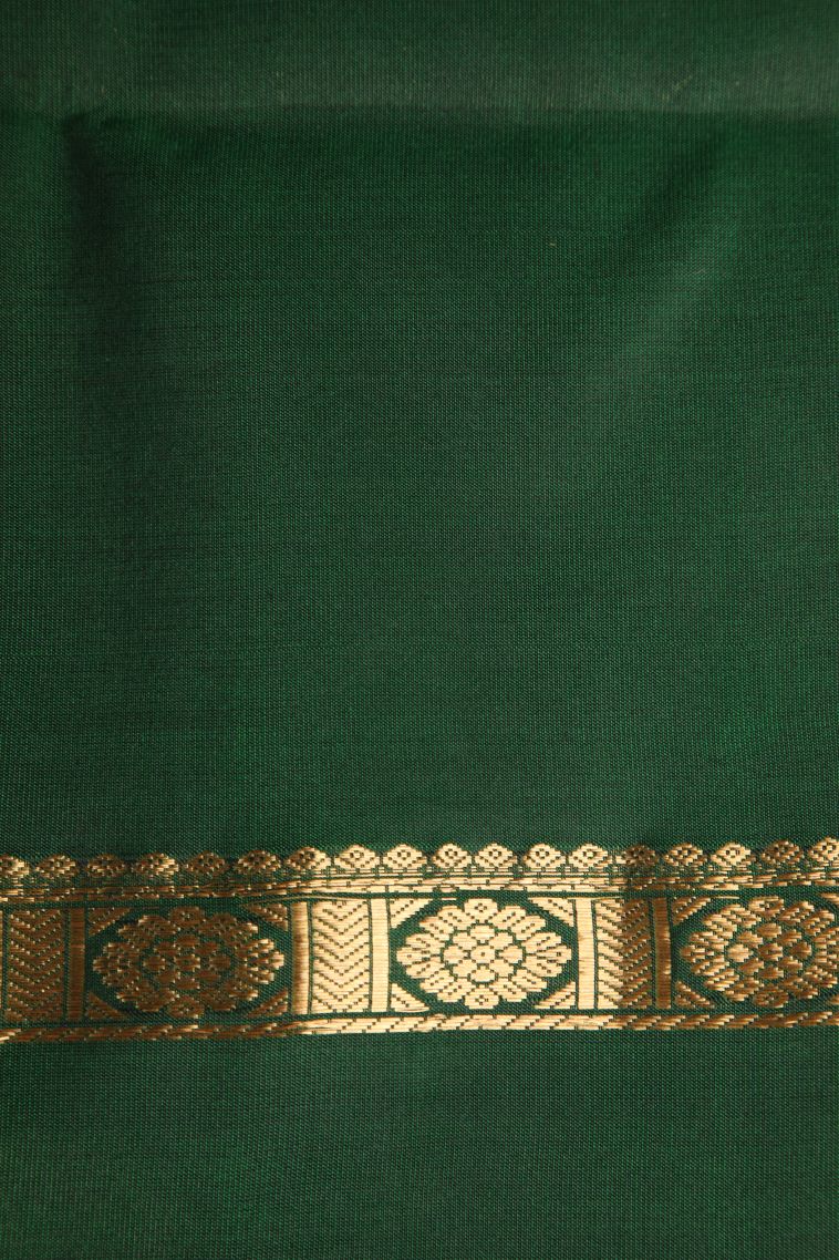 Mango Yello Soft Silk Saree with Gold Zari Buttis (small Dots Or Motifs) view 3