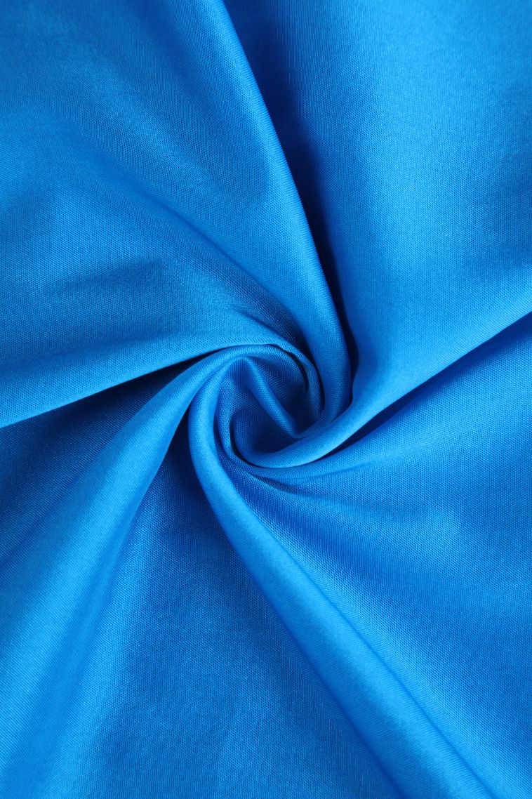 Cerulean Blue Fancy Saree with Gold Zari Plain view 4