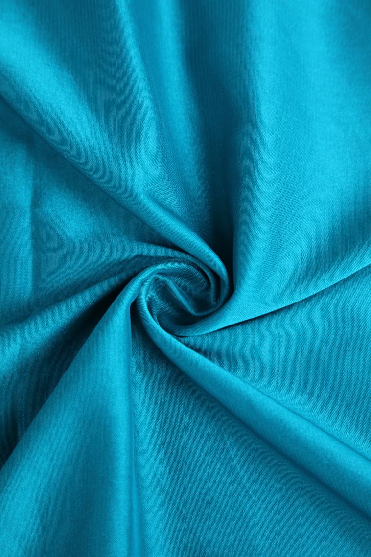 Cerulean Blue Fancy Saree with Gold Zari Plain view 4