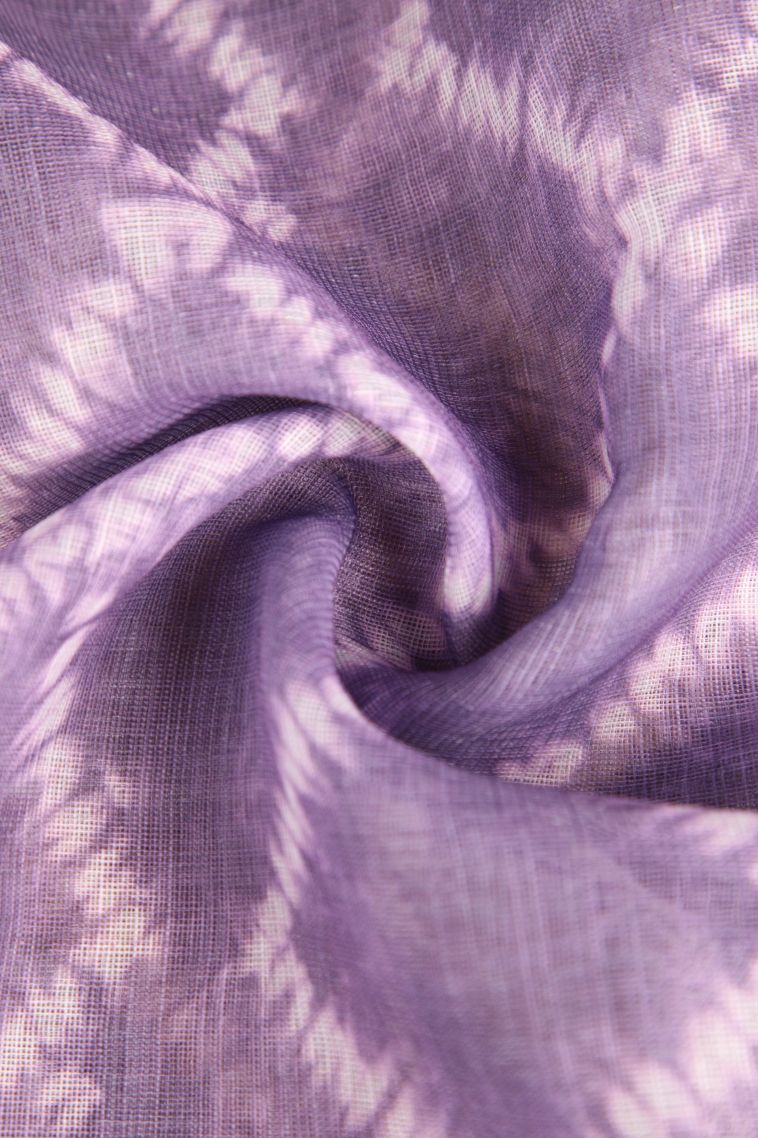 Heather Purple Linen Saree with Without Zari Zari Pathik Motifs view 4